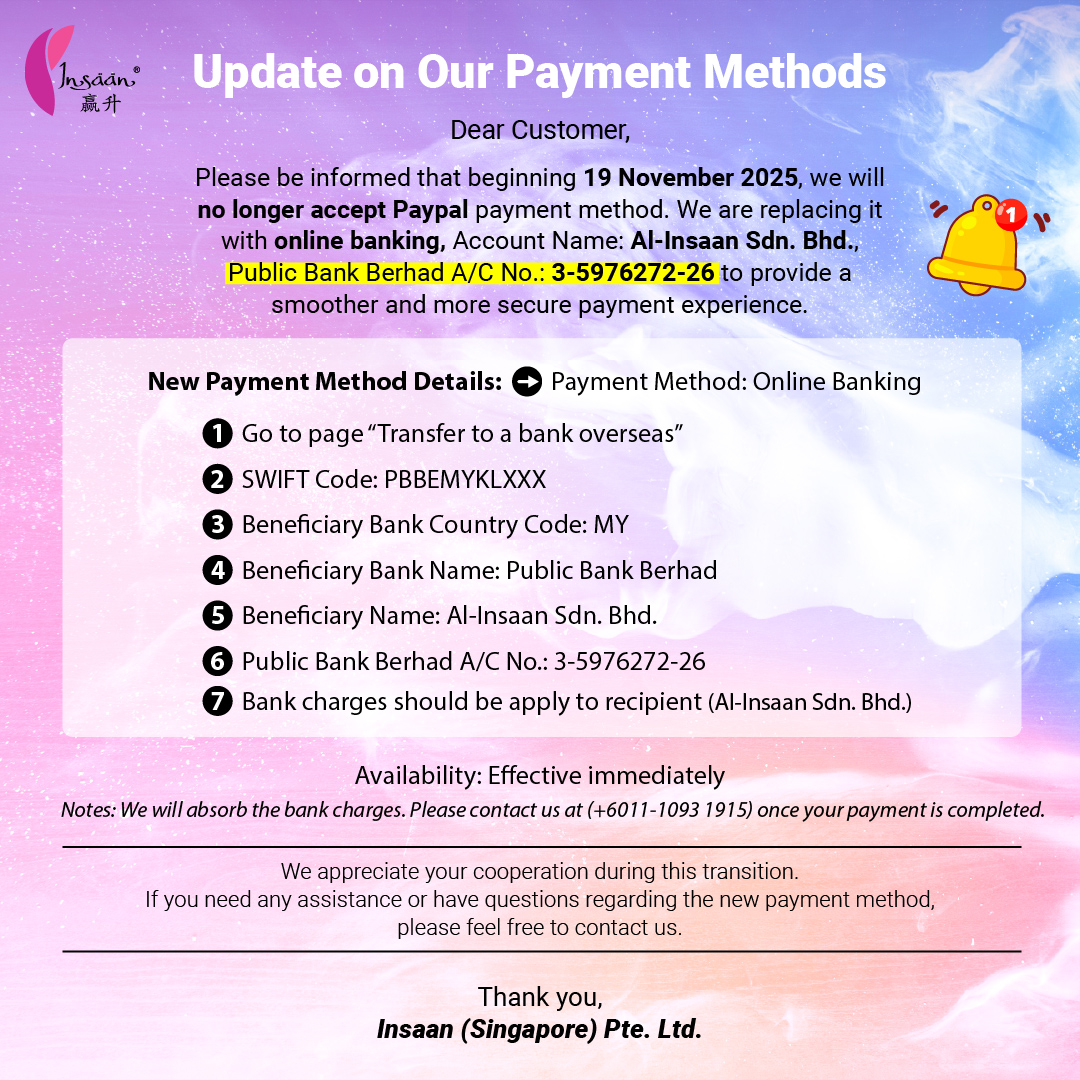 New Payment Method SG Notice News Poster